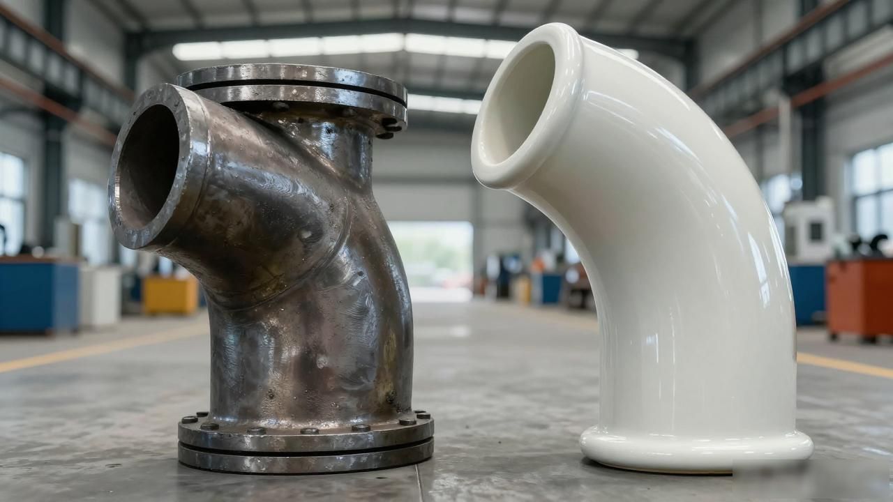 襯陶瓷彎頭_彎頭鑲陶瓷_陶瓷片彎頭圖片